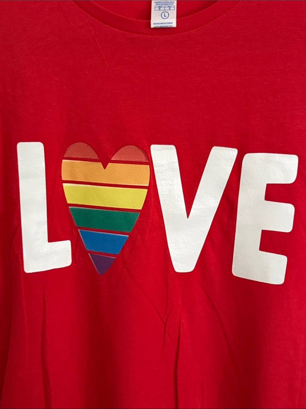 Red 'LOVE' Short Sleeve Tee - Picture 3 of 4